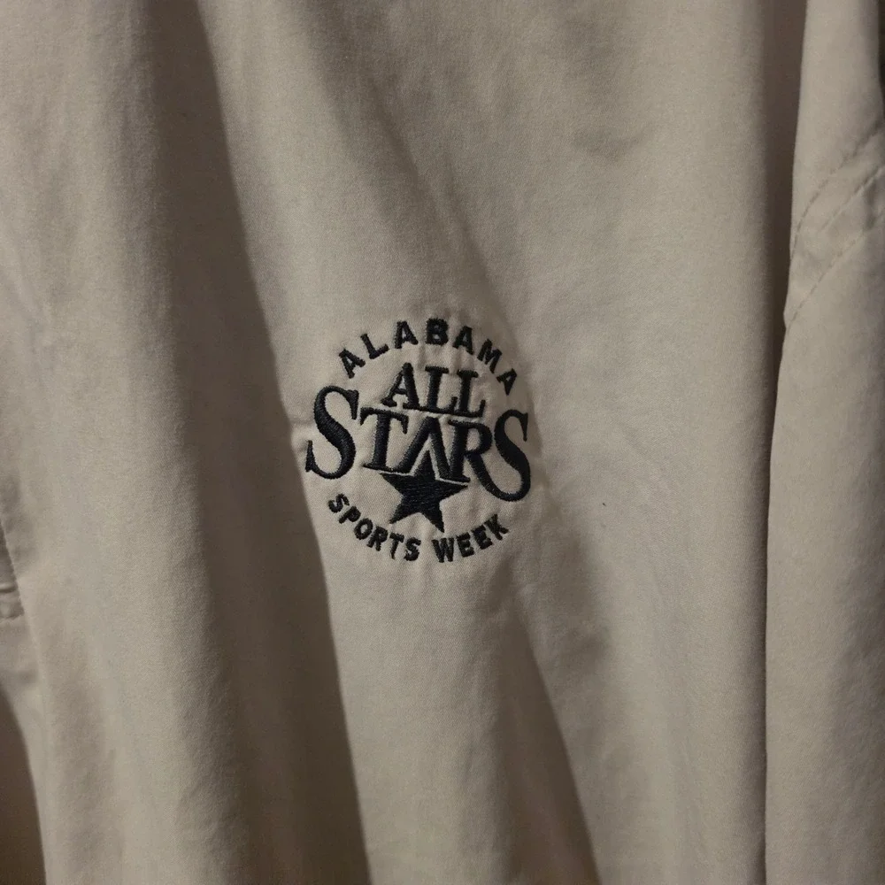 Russell Athletic Mens Tan Alabama All Stars Quarter Zip Windbreaker Pullover L